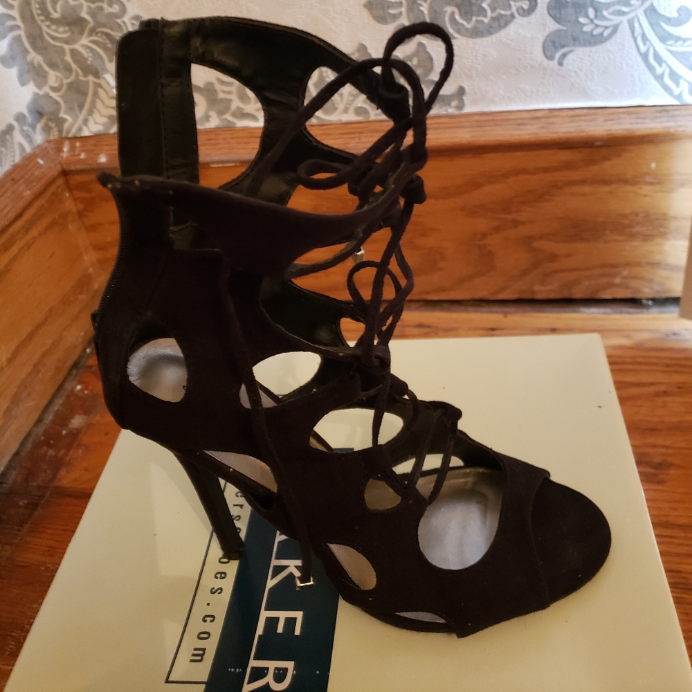 Black Lace Up Heels
